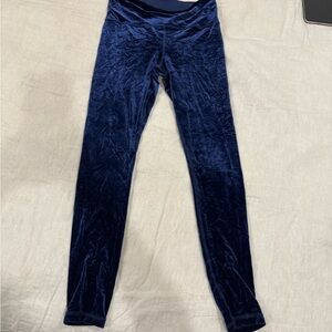 Athleta Women's Navy Velvet Leggings